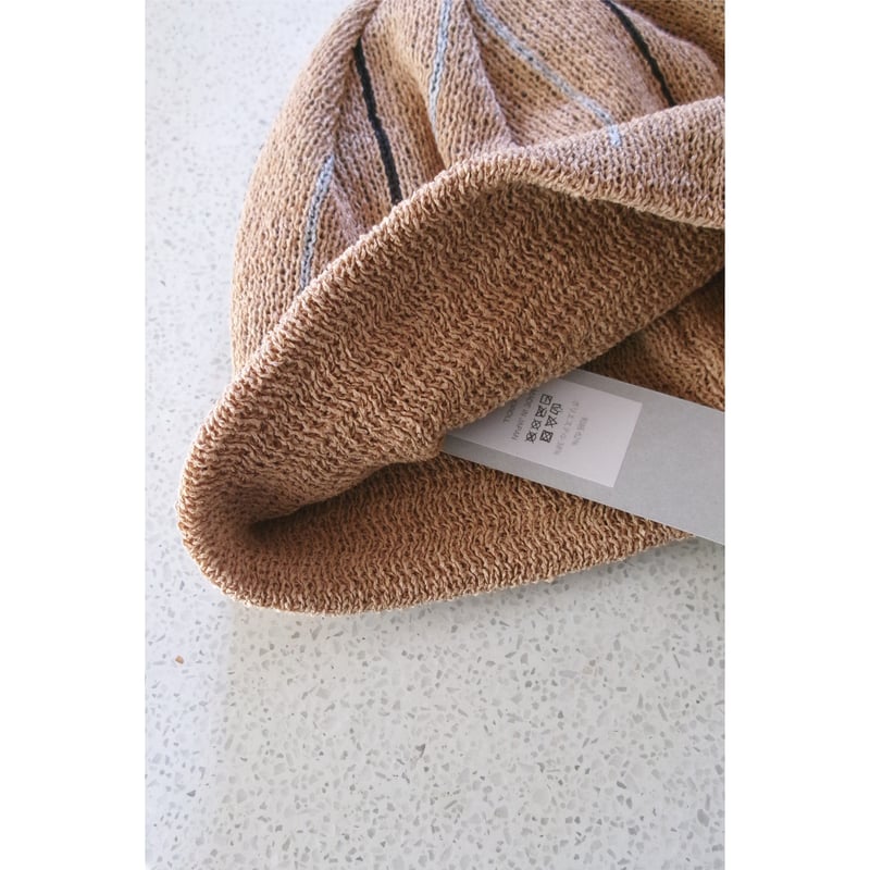 NO ROLL / TWOFACE WASHI BEANIE *APRICOT | AVET