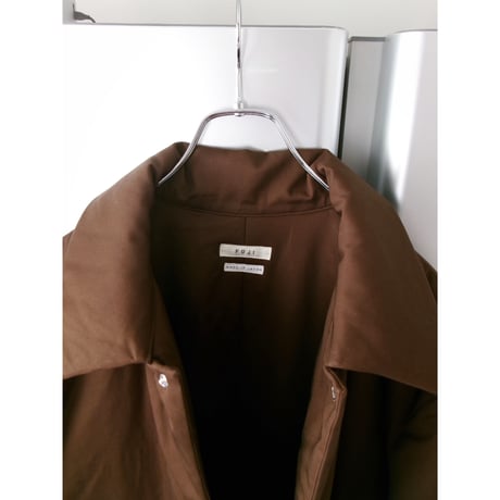 FUJI / COTTON TWIL PADET COAT *BROWN