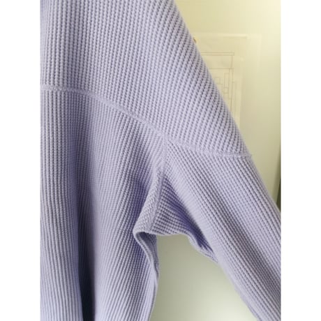 UNIVERSAL PRODUCTS / WAFFLE FOOTBALL HALF ZIP SWEAT *PURPLE