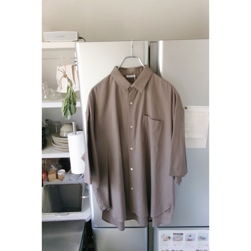 Blanc YM / Soft Oxford Half Shirts *Beige | AVET