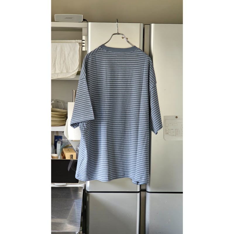 ○EVCON/ BORDER WIDE S/S T-SHIRT *BLUE | AVET