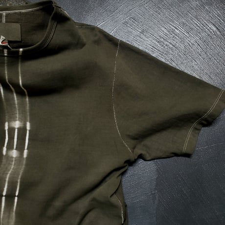 YOKO SAKAMOTO / T-SHIRT OLIVE SHIBORI