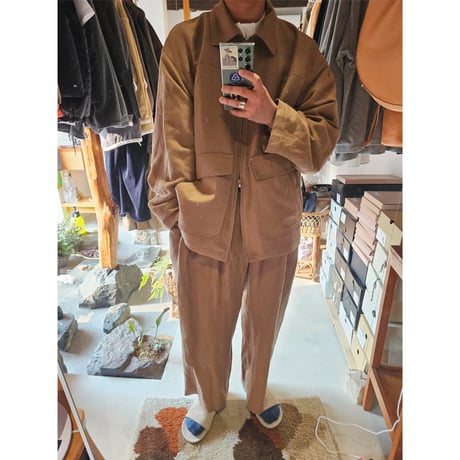 Blanc YM / Linen Silk Work JKT *BEIGE