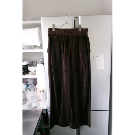 NVRFRGT / VELOUR 3D TWISTED LOUNGE PANTS *BROWN