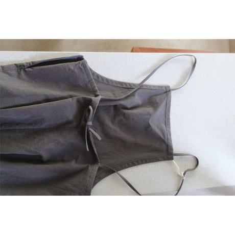 FUJI /  COTTON LINEN ONEPIECE (for ladies) *CHARCOAL GRAY