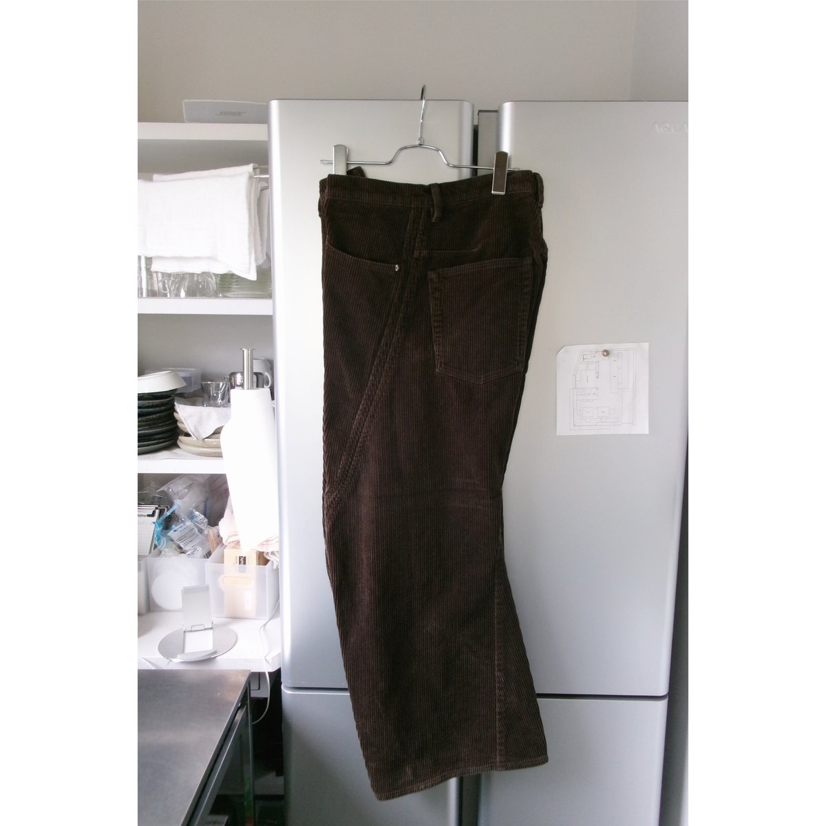 NVRFRGT / 3D TWISTED WIDE LEG 5P PANTS *BROWN