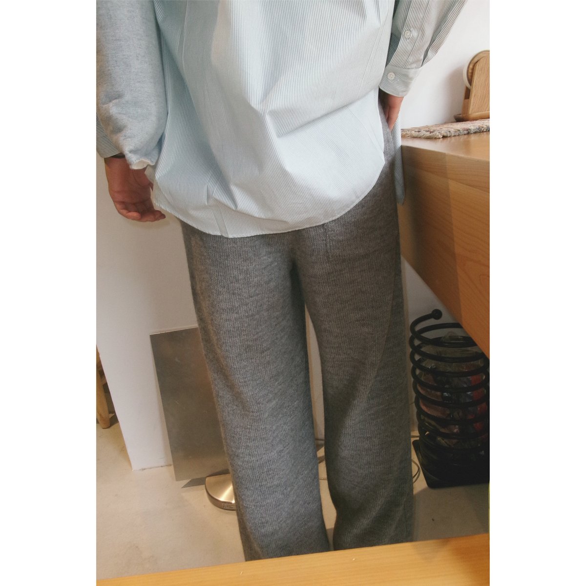 TOZAOU / Award Knit Pants *Gray | AVET