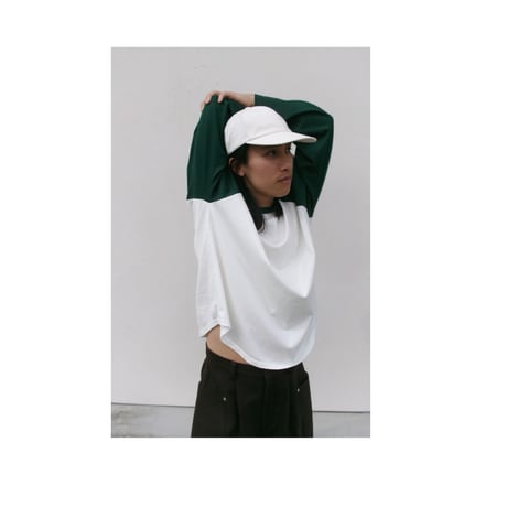 UNIVERSAL PRODUCTS / BASEBALL L/S T-SHIRTS *GREEN