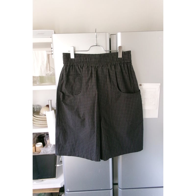 ABELIA EDWARD GOUCHA / ECHO SHORTS check *BLACK