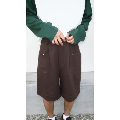 TOZAOU / [別注] Miton shorts *Dark Brown