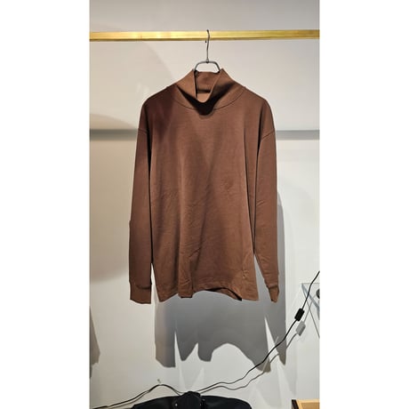 KIIT /  30//- COTTON BIO FINISH L/SLLEVE TURTLENECK CUT&SEWN *L BROWN