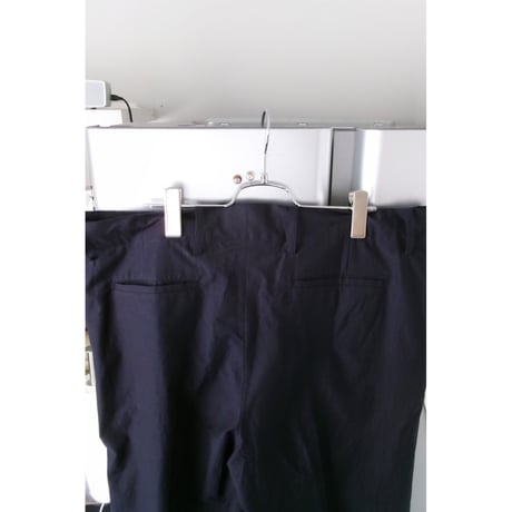 FUJI / COTTON SILK BELTLESS PANTS *NAVY
