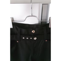 ABELIA EDWARD GOUCHA / DOUBLE BELT PANTS *BLACK
