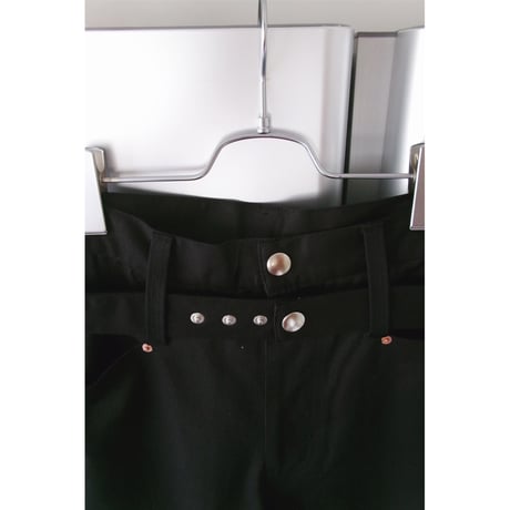 ABELIA EDWARD GOUCHA / DOUBLE BELT PANTS *BLACK