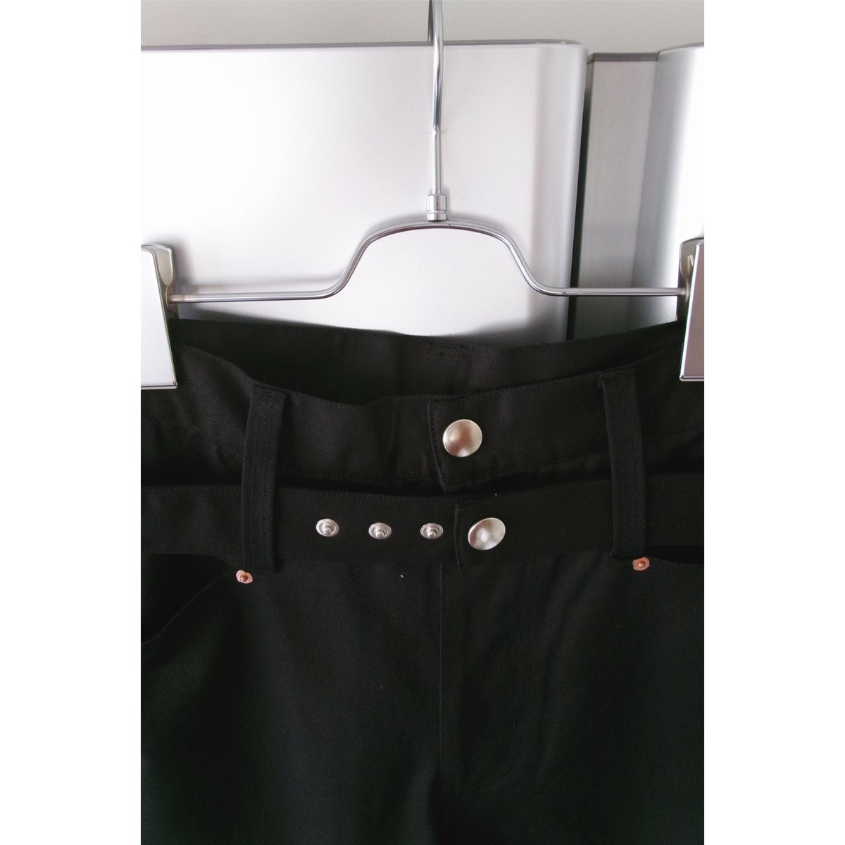 ABELIA EDWARD GOUCHA / DOUBLE BELT PANTS *BLACK