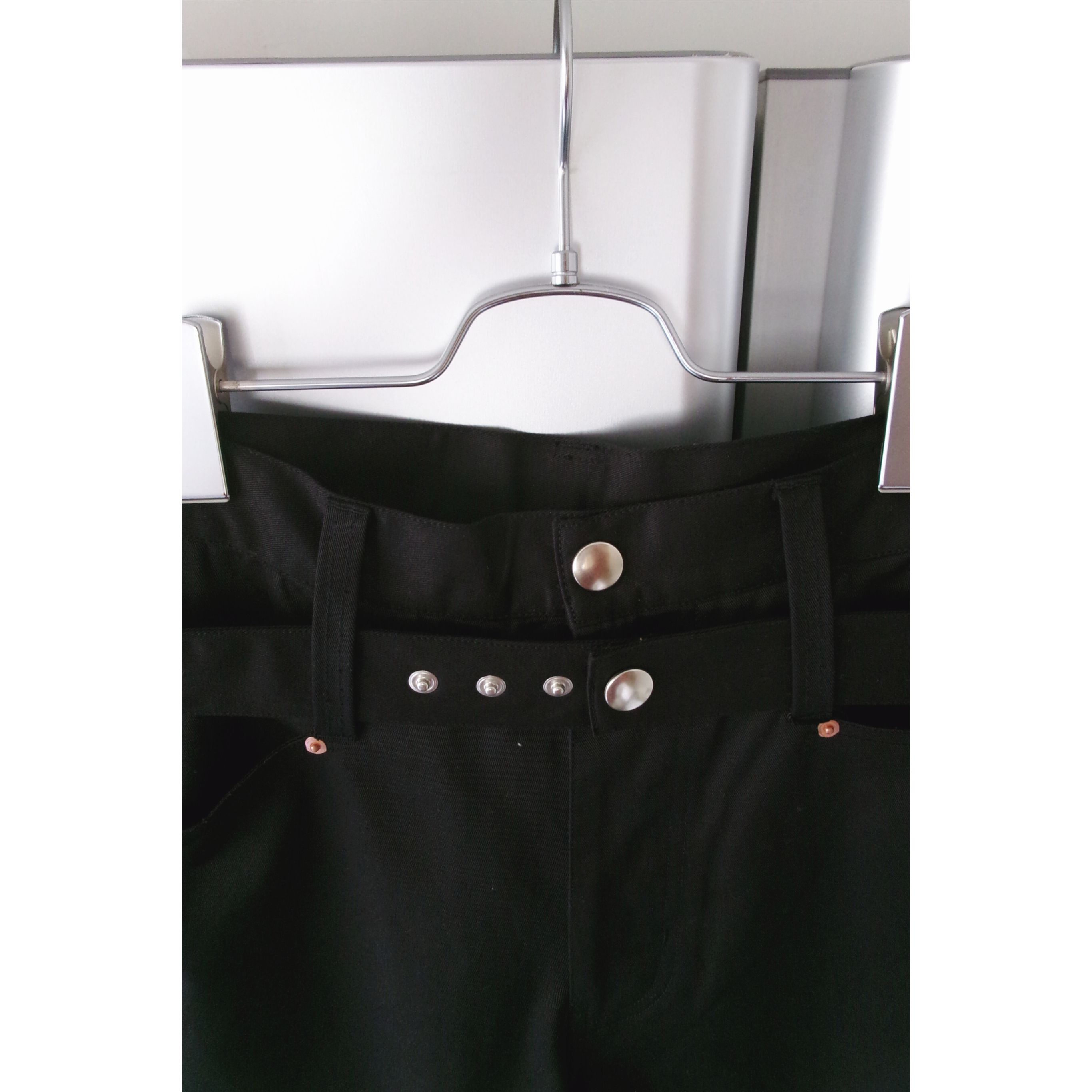 ABELIA EDWARD GOUCHA / DOUBLE BELT PANTS *BLACK