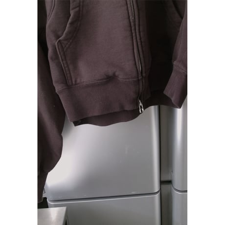 NVRFRGT / PANELLED ZIP UP HOODIE *DARK BROWN