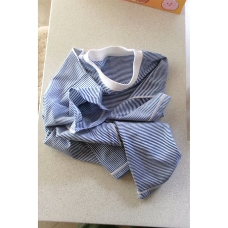 ABELIA EDWARD GOUCHA / CLASSIC T-SHIRT BORDER *BLUE