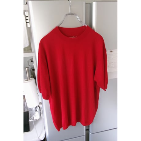 FUJI / SILK CASHMERE S/S KNIT *RED