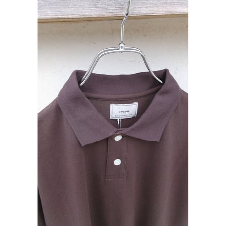 EVCON/ KANOKO POLO S/S TEE *D.BROWN