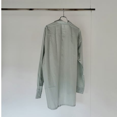 INTERIM / HYPER BIG 200/2 SUPIMA BROAD BIG POCKET  OPEN COLLAR SHIRT -L.MINT