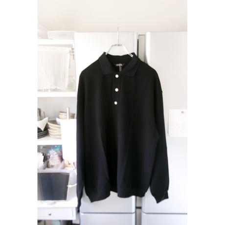 EVCON /  POLO L/S SHIRT *BLACK