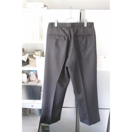 OLD FOLK HOUSE / Wool & Mohair Gabardine Trousers *DARK GRAY