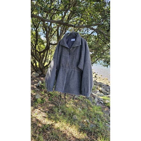 KIIT / HIGH NECK BLOUSON *MIX GRAY