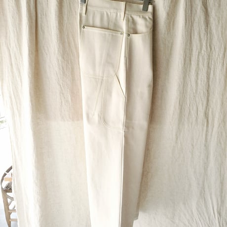 TOZAOU / Denim Painter Pants *cream (yellow)