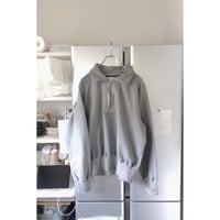 Rich I / HALF ZIP COLLAR SWEAT *BLACK