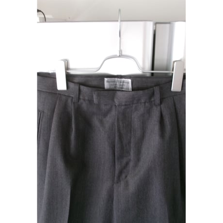 OLD FOLK HOUSE / Wool & Mohair Gabardine Trousers *DARK GRAY
