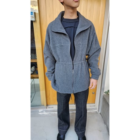 KIIT / HIGH NECK BLOUSON *MIX GRAY