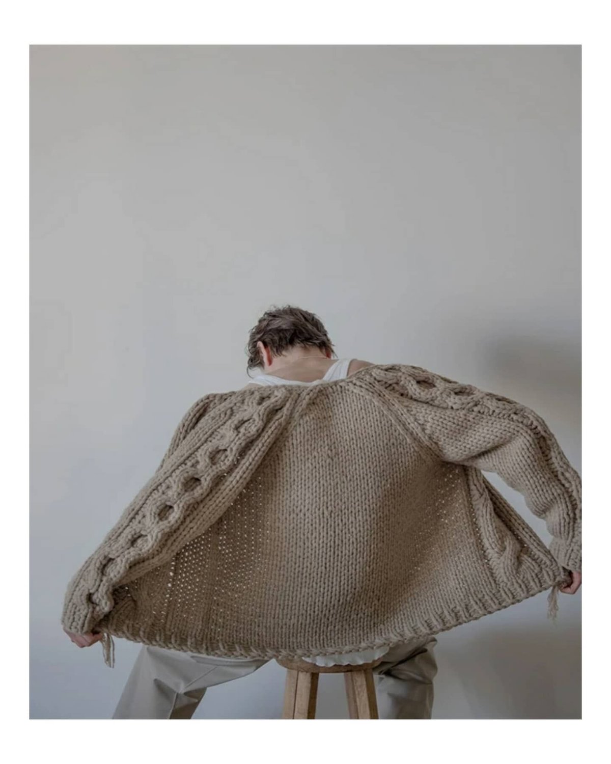 その他ブランド / Rich I/HAND KNIT CARDIGANカーディガン(厚手)/FREE/ウール/BEG/毛玉有// Rich I - MAAM [HAND KNIT CARDIGAN] | AVET