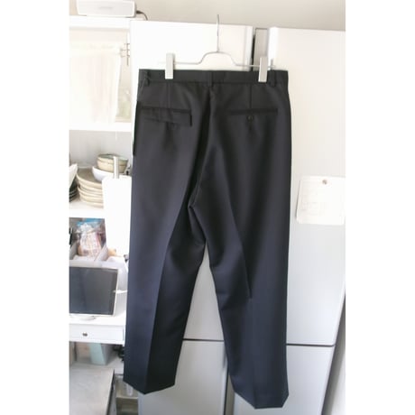 OLD FOLK HOUSE / Wool & Mohair Gabardine Trousers *NAVY