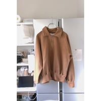 Rich I / HALF ZIP COLLAR SWEAT *BROWN