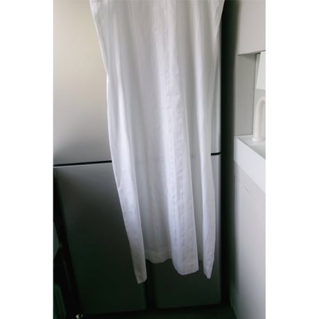 FUJI / COTTON STRIPE ONEPIECE(for ladies) *WHITE