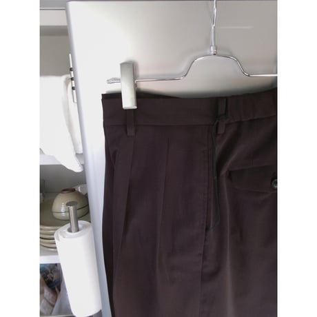 YOKO SAKAMOTO /  DOUB PLEATED TROUSES*BROWN