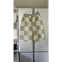 TOZAOU / Tile Panel Monpe Shorts *Gray × Yellowinig