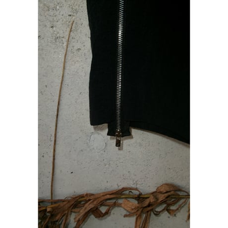 Blanc YM / Crispy Nylon Zip Up Pants *BLack