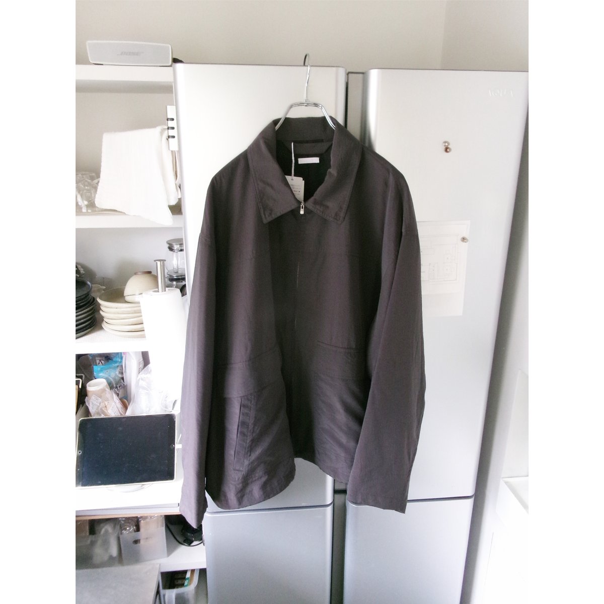 Blanc YM / Salt Shrink Cupro Work JKT *Brown |