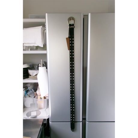 NVRFRGT / 4c STUDDED LEATHER BELT *BLACK