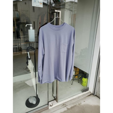 KIIT / 40//- COTTON BIO FINISH L/SLEEVE CUT&SEWN *BLUE GRAY