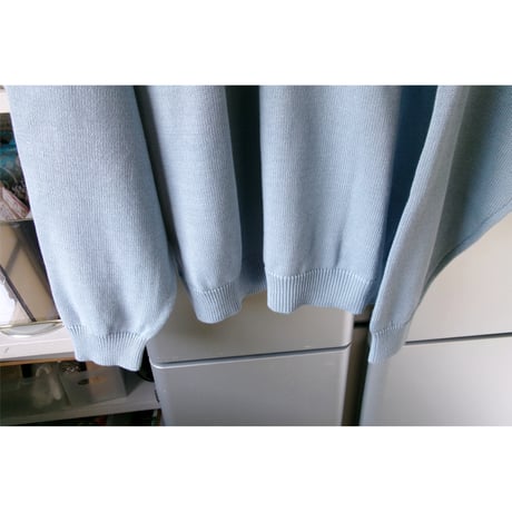 EVCON/ COTTON KNIT HALF ZIP *L.BLUE
