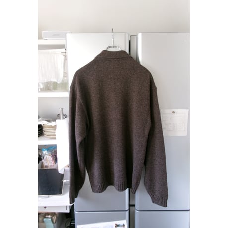 Blanc YM / ALPACAPOLO COLLAR KNIT SHIRT *BROWN