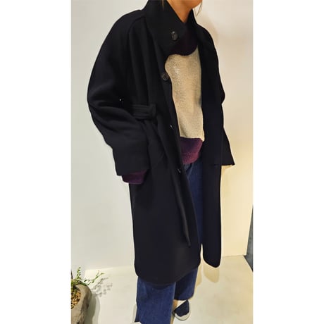 TOZAOU / Stand Collar Coat *BLACK