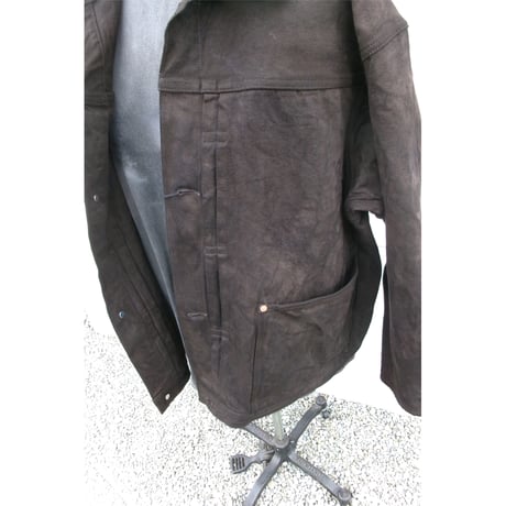 YOKO SAKAMOTO /  PLEATS JACKET DENIM *KAKISHIBU