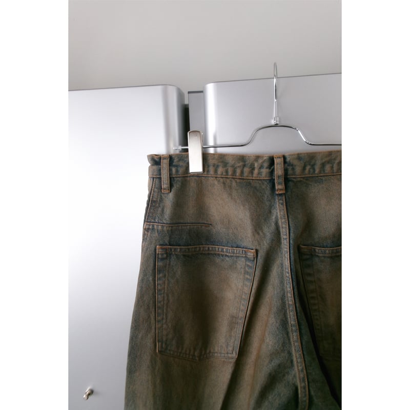 NVRFRGT / 3D TWISTED WIDE LEG JEANS *MUD FADED