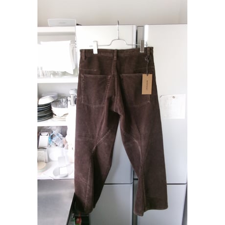 NVRFRGT /  3D TWISTED WIDE LEG 5P PANTS *BROWN