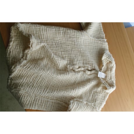 YUTASETOGAWA / Crepon 4Gauze Polo Shirt *NATURAL