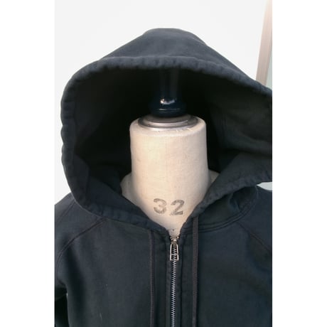 NVRFRGT / PANELED ZIP UP HOODIE *FADED INK